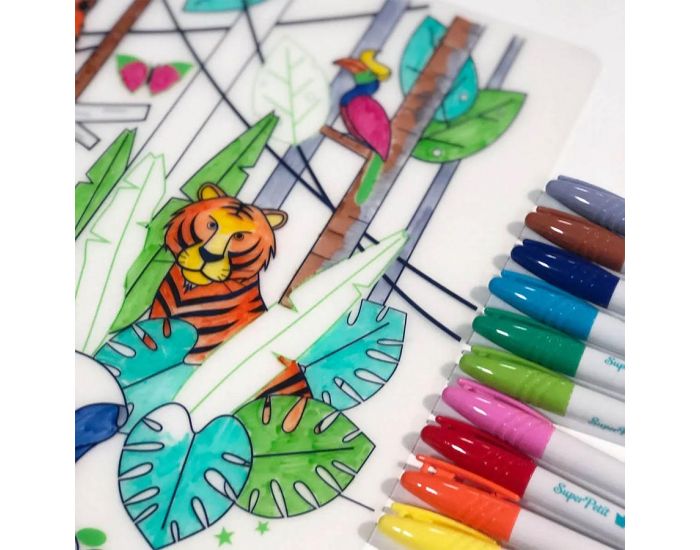 SUPER PETIT Set en silicone � colorier - Jungle - SUPERPETIT (4)