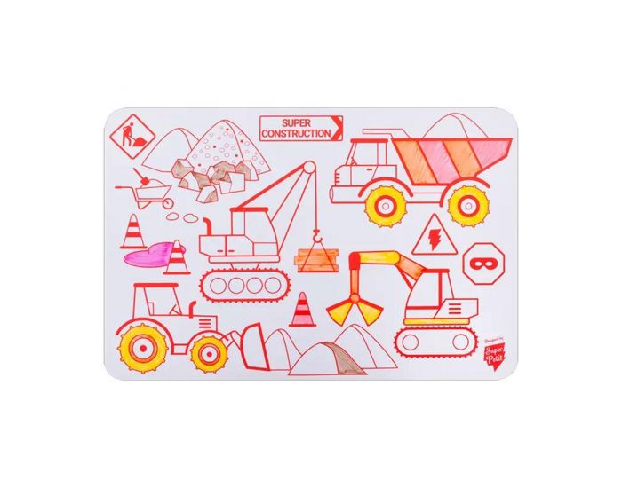 SUPER PETIT Set en silicone � colorier r�versible - Mini Construction - SUPERPETIT (1)