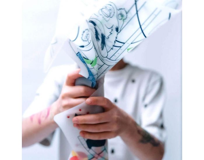 SUPER PETIT Set en silicone � colorier r�versible - Mini Construction - SUPERPETIT (2)