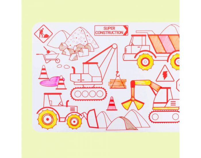 SUPER PETIT Set en silicone � colorier r�versible - Mini Construction - SUPERPETIT (3)