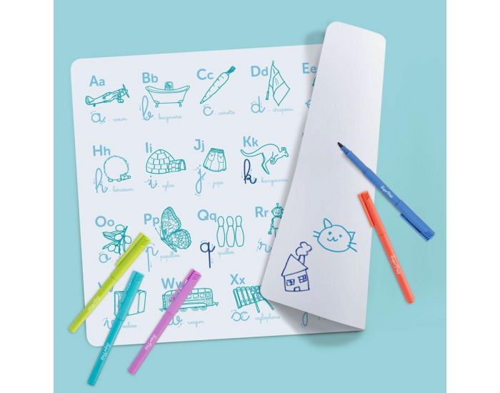 SUPER PETIT Set en Silicone � Colorier R�versible - Ab�c�daire - D�s 3 ans (2)