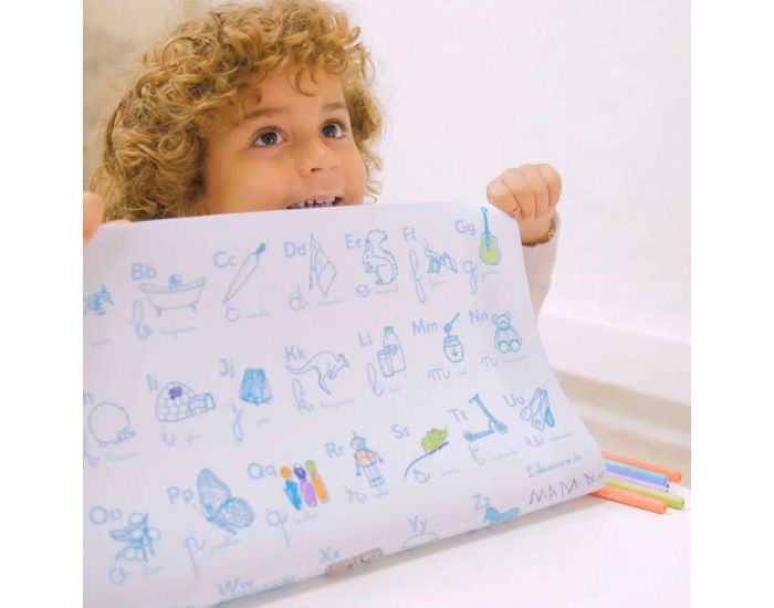 SUPER PETIT Set en Silicone � Colorier R�versible - Ab�c�daire - D�s 3 ans (4)