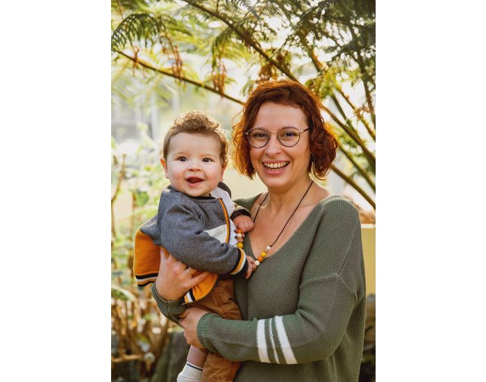 MAWEN MATERNE Collier d'Allaitement ou de Portage, Silicone - Ambre (2)