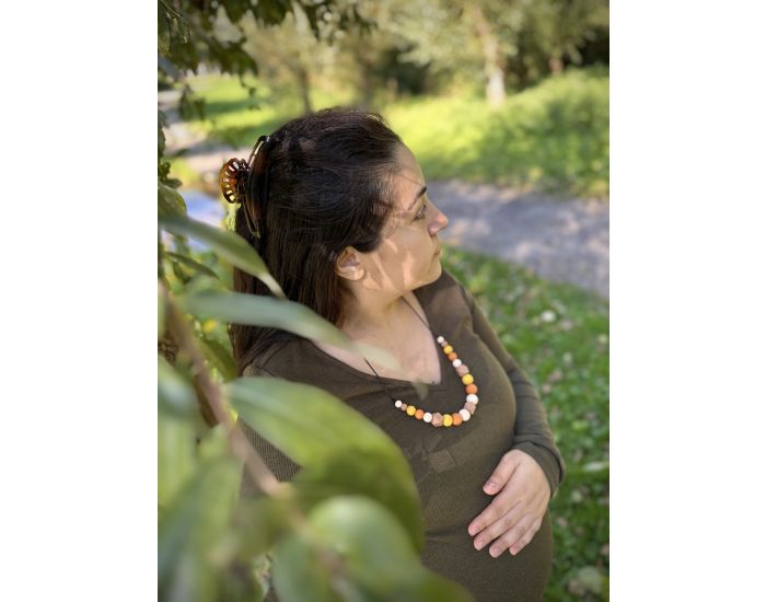 MAWEN MATERNE Collier d'Allaitement ou de Portage, Silicone - Ambre (3)