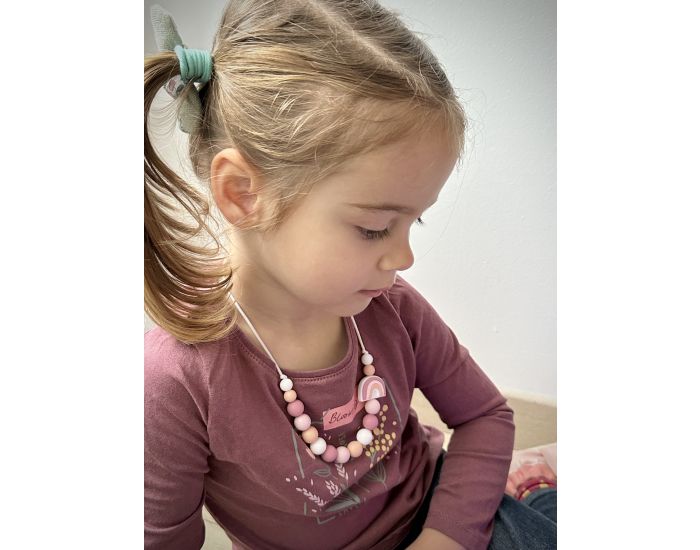 MAWEN MATERNE Collier Enfant - Arc-en-Ciel Rose Bonbon - Ds 36 mois (1)