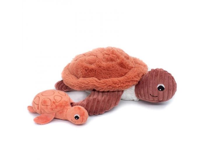 LES D�GLINGOS Peluche Ptipotos - Maman B�b� Tortue - Terracotta - D�s 12 mois (2)