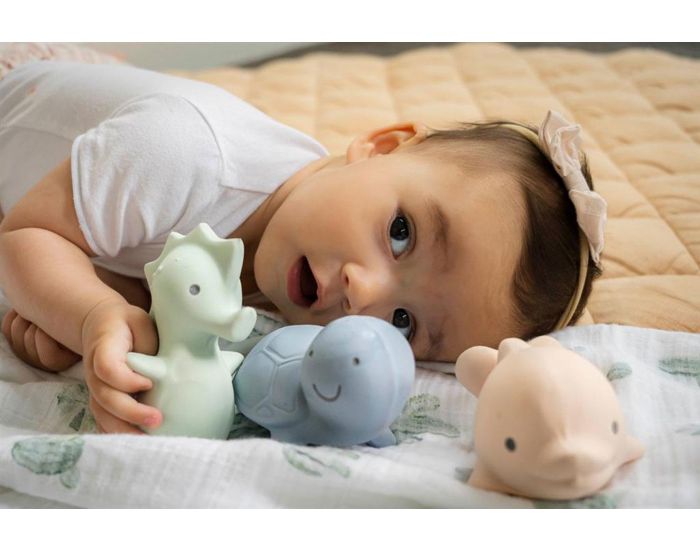 TIKIRI Set de 3 animaux en caoutchouc naturel Marshmallow - Oc�an - TIKIRI (4)