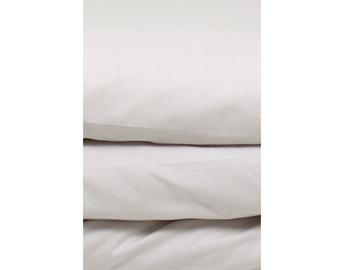 KADOLIS Housse de Couette Adulte en Coton Bio Coloris Uni - Naturel 240 x 260 cm (3)