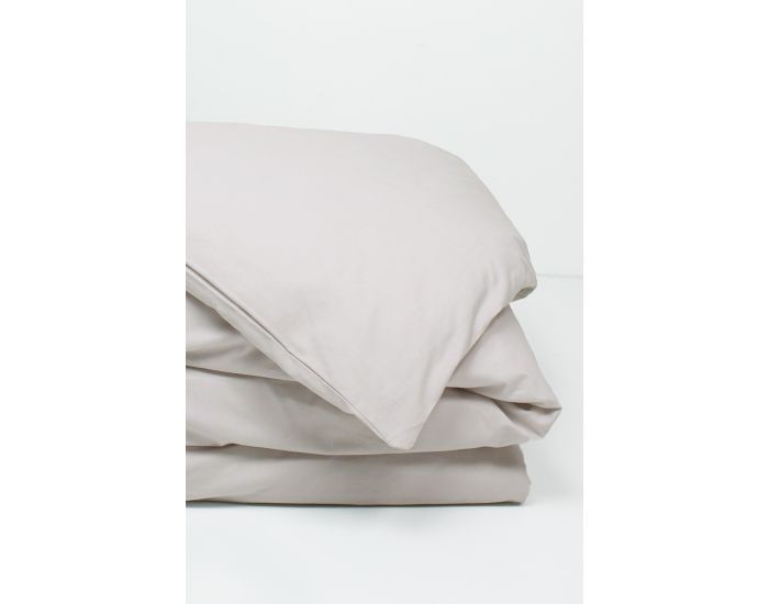 KADOLIS Housse de Couette Adulte en Coton Bio Coloris Uni - Naturel 240 x 260 cm (2)