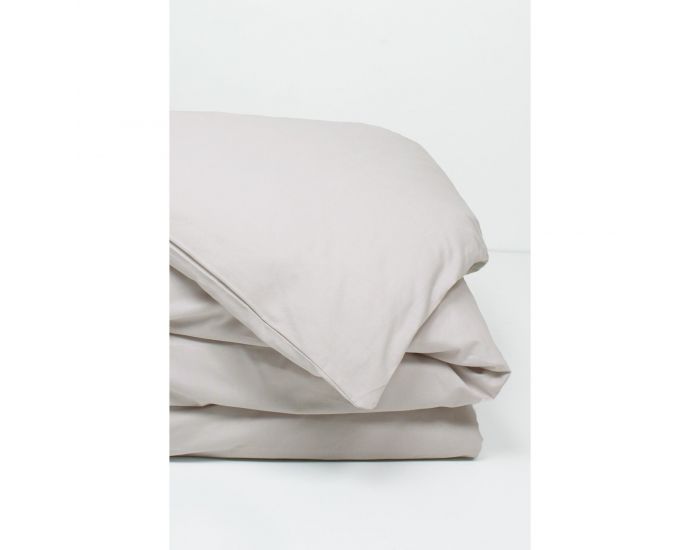 KADOLIS Housse de Couette Adulte en Coton Bio Coloris Uni - Naturel 240 x 260 cm (11)