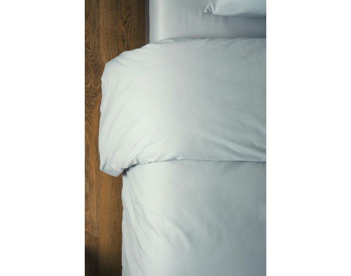 KADOLIS Housse de Couette Adulte en Coton Bio Coloris Uni - Gris Perle 240 x 260 cm (1)