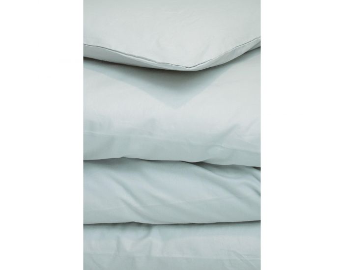 KADOLIS Housse de Couette Adulte en Coton Bio Coloris Uni - Gris Perle 240 x 260 cm (11)