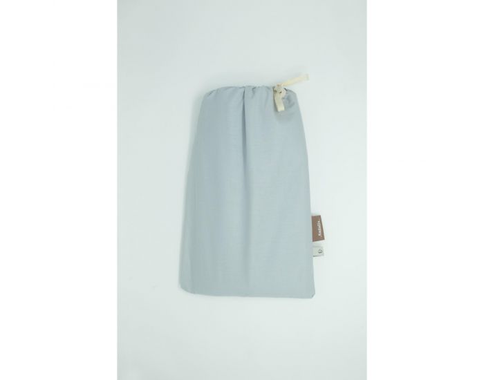 KADOLIS Housse de Couette Adulte en Coton Bio Coloris Uni - Gris Perle 240 x 260 cm (13)