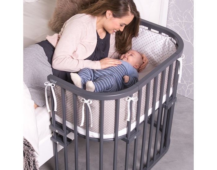 BABYBAY Lit berceau Cododo avec matelas - BabyBay Original Gris (1)