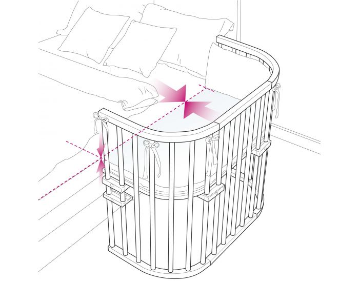 BABYBAY Lit berceau Cododo avec matelas - BabyBay Original Gris (5)