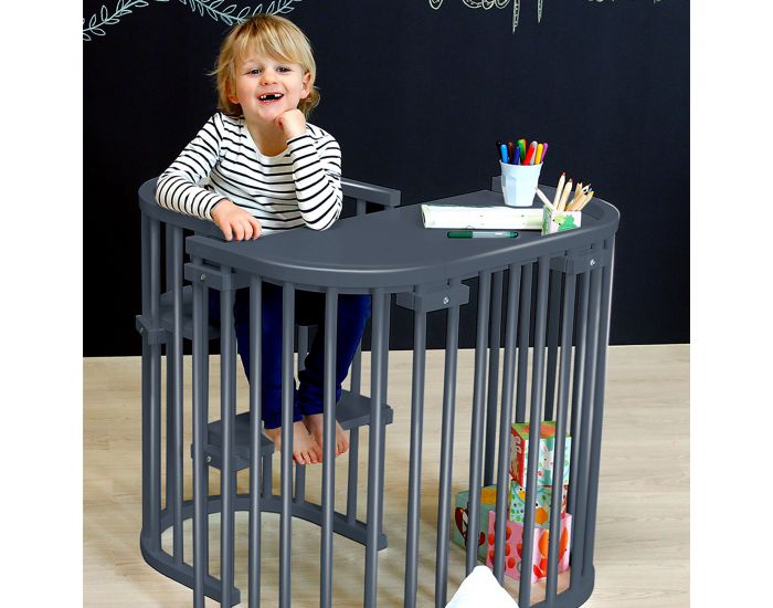 BABYBAY Lit berceau Cododo avec matelas - BabyBay Original Gris (8)