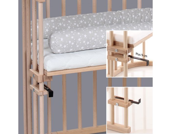 BABYBAY Lit berceau Cododo avec matelas BabyBay Original en Bois Naturel (2)