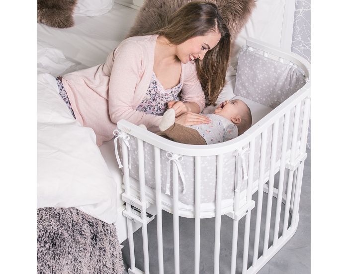 BABYBAY Lit berceau Cododo avec matelas - BabyBay Original Blanc (1)