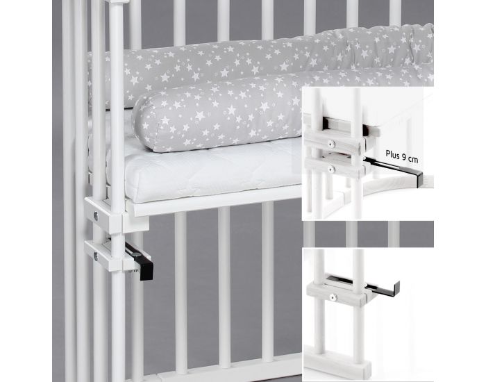 BABYBAY Lit berceau Cododo avec matelas - BabyBay Original Blanc (2)