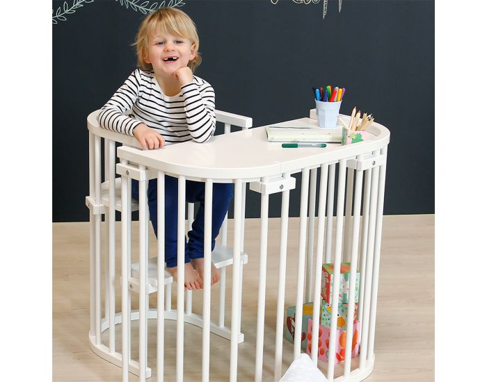 BABYBAY Lit berceau Cododo avec matelas - BabyBay Original Blanc (7)