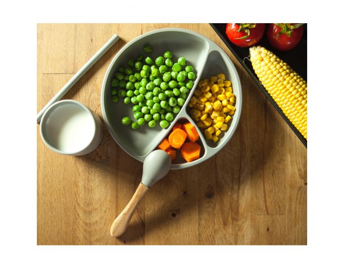 MINIKOIOI Coffret Repas Comme un Grand - Assiette Cuill�re Bavoir (6)