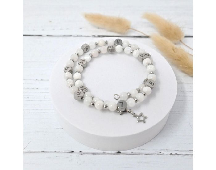 IRREVERSIBLE BIJOUX Bracelet d'Allaitement et Biberonnage - Perles Naturelles Pierre de Soleil (1)