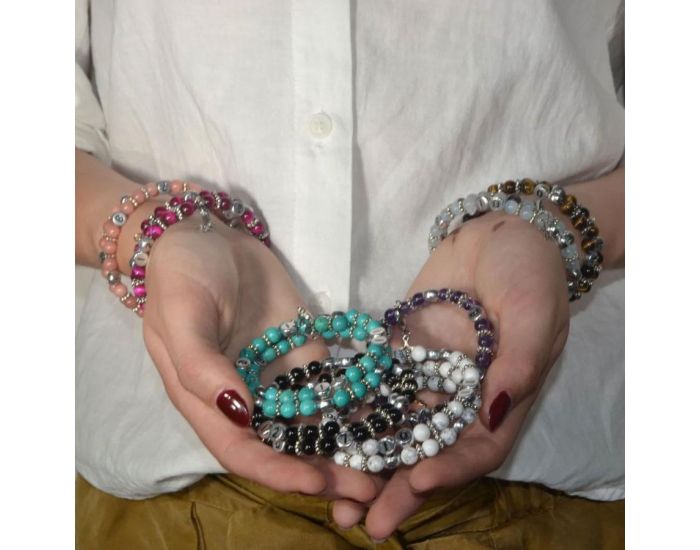 IRREVERSIBLE BIJOUX Bracelet d'Allaitement et Biberonnage - Perles Naturelles Pierre de Soleil (2)