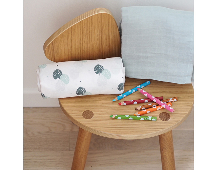 BEABA Langes XXL en Coton bio - Boite de 2 - 120 x 120 cm Jungle (1)