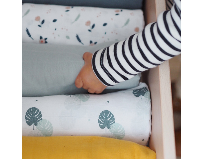 BEABA Langes XXL en Coton bio - Boite de 2 - 120 x 120 cm Jungle (3)