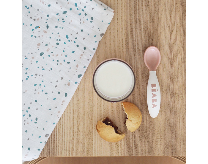 BEABA Langes XXL en Coton bio - Boite de 2 - 120 x 120 cm Terrazzo (2)