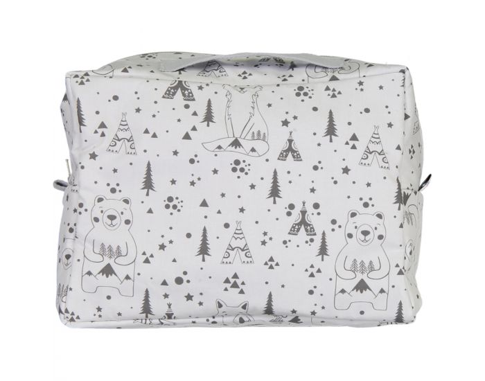 CHOUCHOUETTE Valisette de toilette Fox and bear noir et blanc (4)