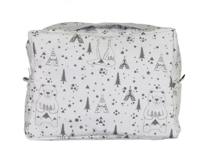 CHOUCHOUETTE Valisette de toilette Fox and bear noir et blanc (2)