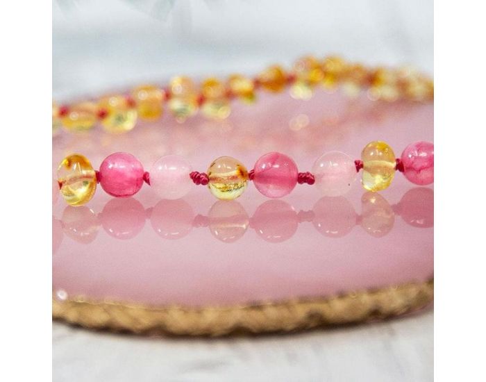 IRREVERSIBLE BIJOUX Collier d'Ambre B�b� - Lemon et Pierre Naturelle - De 3 mois � 3 ans (1)