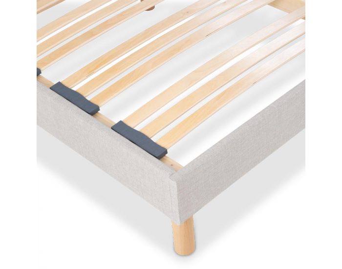 BELLECOUR LITERIE Sommier � Lattes en Bois - Capitole - Livr� en Kit - Gris clair (2)