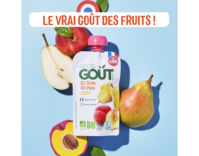 GOOD GOUT Gourde Pche Poire - Pure Bb 120g - Ds 4 Mois (2)