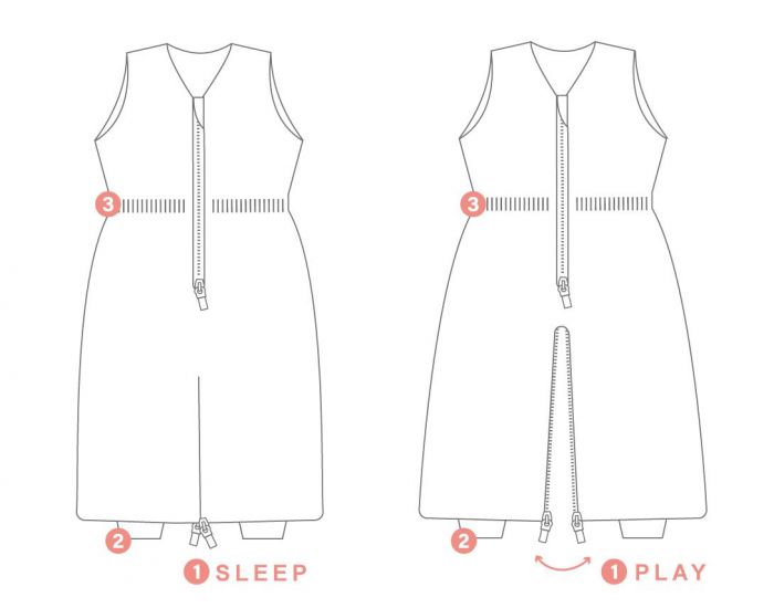 BEMINI Gigoteuse MAGIC BAG� 6-24m Jersey Motif flamand rose Juicy (3)