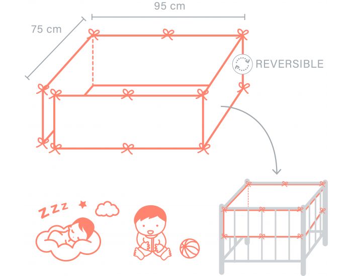 BEMINI Tour de parc 75x95x28cm Terry (2)