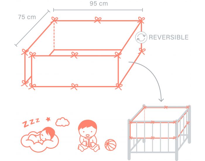 BEMINI Tour de parc 75x95x28cm Softy (2)