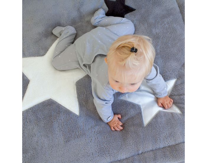 BEMINI Tapis de parc 100x100cm Softy Grandes Etoiles (19)