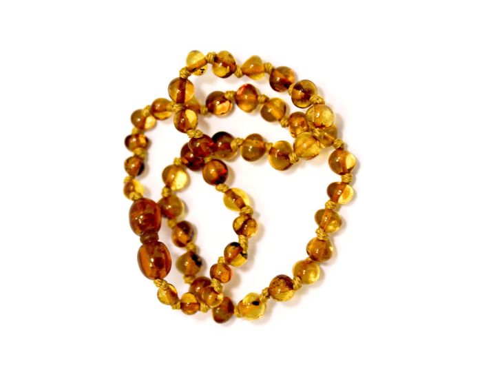 KADOLIS Collier d'ambre Rond Bb avec Fermoir Scurit (1)