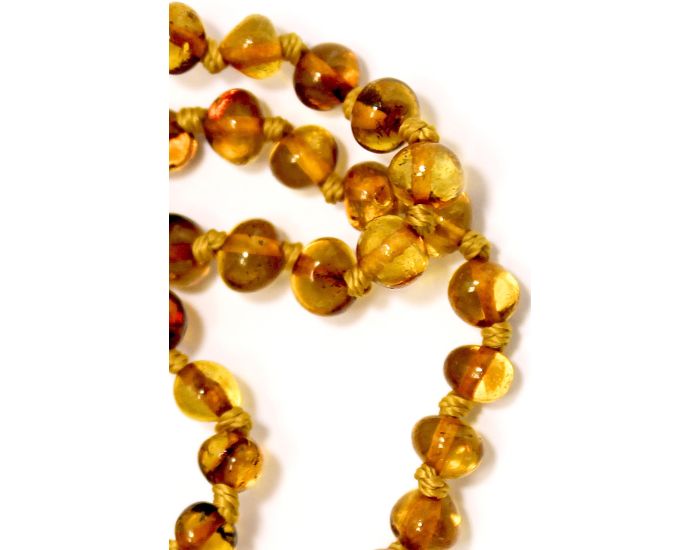 KADOLIS Collier d'ambre Rond Bb avec Fermoir Scurit (3)