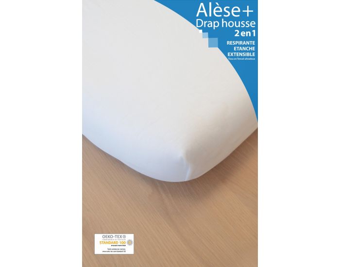 KADOLIS Alse Drap Housse 2en1 50x100cm Blanc (1)