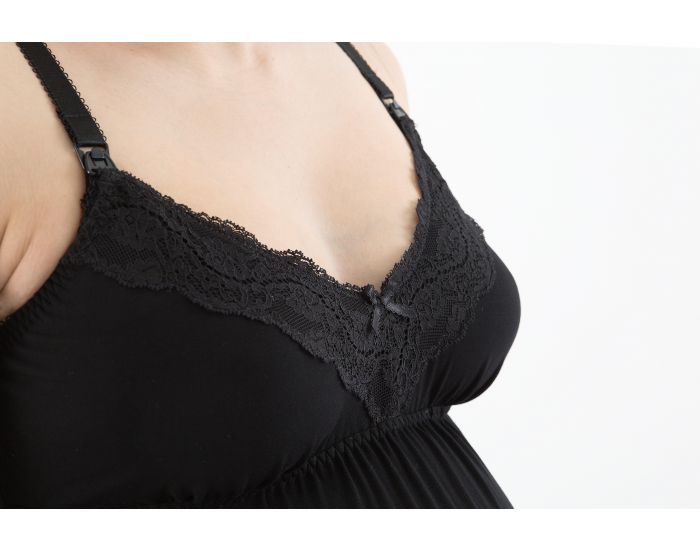 BOGEMA LINGERIE Nuisette de Grossesse et Allaitement - Ombres de For�t Gris (7)