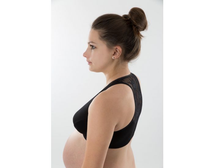 BOGEMA LINGERIE Brassi�re Grossesse et Allaitement - D�licatesse Noire avec Dentelle (2)