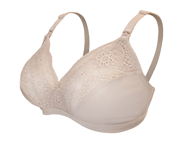 CARRIWELL Soutien-Gorge d'Allaitement Sensation Soie - Rose Beige M (1)