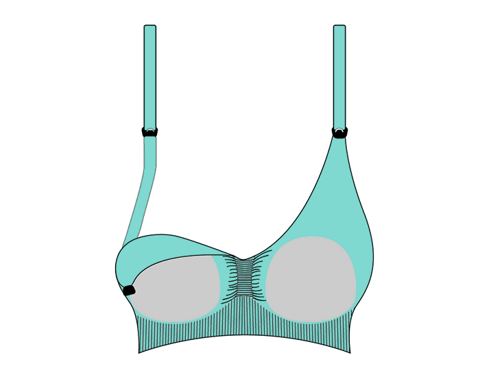 CARRIWELL Soutien-Gorge d'Allaitement Rembourr - Noir S (2)