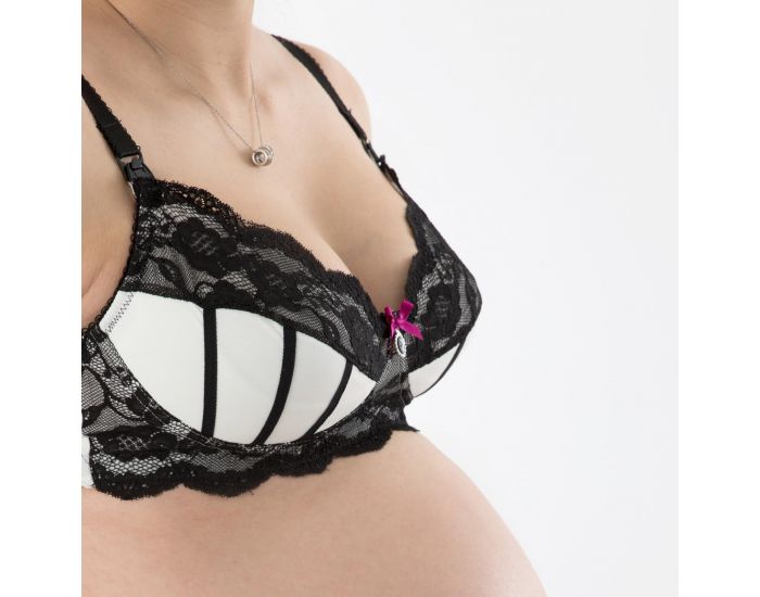 BOGEMA Soutien-gorge d'allaitement sans armature Florence Blanc (1)
