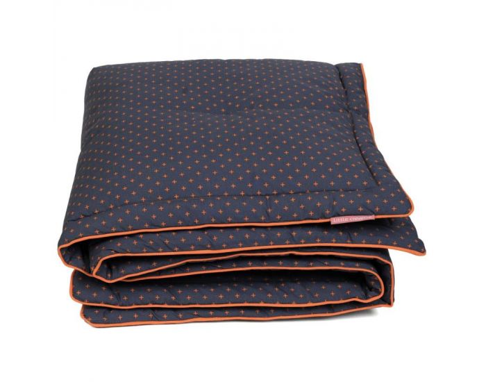 LITTLE CREVETTE Edredon bleu Sardine - 80x120 cm (1)