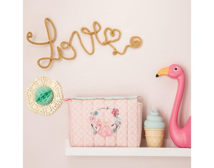 LITTLE CREVETTE Trousse de toilette Flamant rose (1)