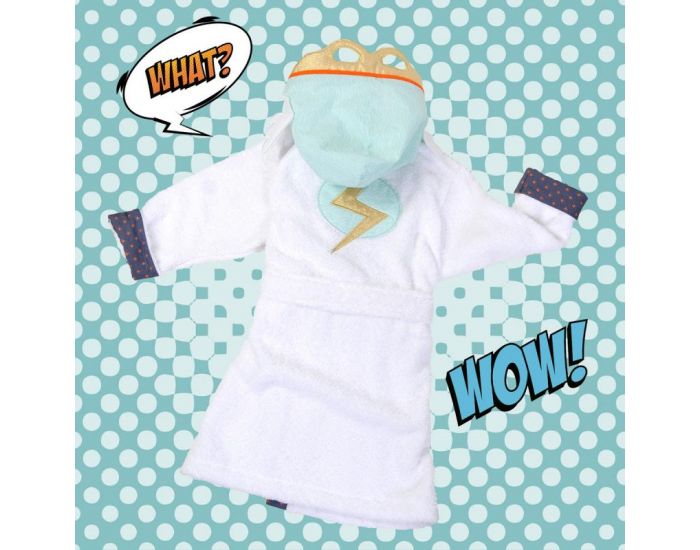 LITTLE CREVETTE Peignoir enfant Superhros (1)